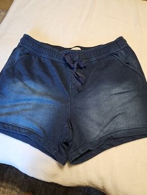 Lane Bryant Navy Blue Drawstring Athletic Shorts